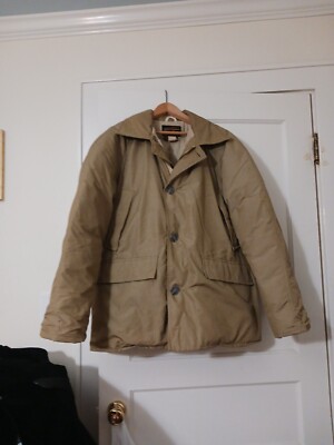 Vintage Eddie Bauer Premium Goose Down Blizzard Proof Khaki Parka Men's Large 