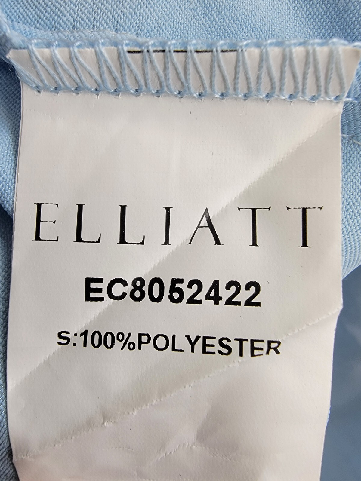 Elliatt Miami Cowl Neck Mini Dress Women's M Light Blue Solid Button Zip Closure - Picture 13 of 17