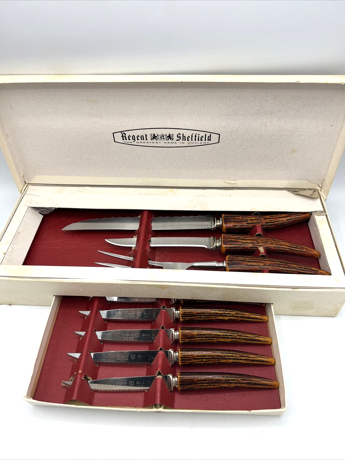 Antler Handles 9 Pc Regent Sheffield Wavecrest