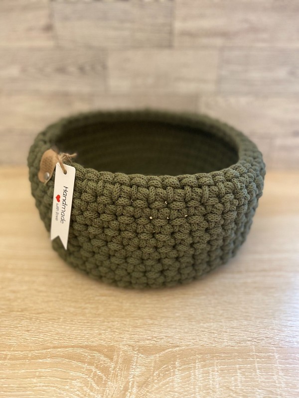 Handmade Crochet Storage Basket Rustic Home Decor Gift Idea Baskets