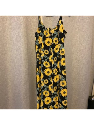 Женское черное миди-платье-футляр без рукавов на пуговицах DIVIDED BY H&M XS