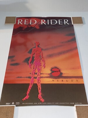 1983 Red Rider Neruda Very Rare Original Promotional Poster 20  X 30  Sweet!!