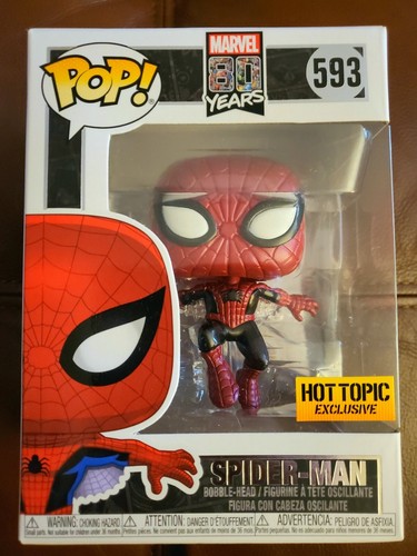 FUNKO POP! MARVEL 80 YEARS METALLIC SPIDER-MAN #593 HOT FUNKO POP! MARVEL 80 YEARS METALLIC SPIDER-MAN #593 HOT