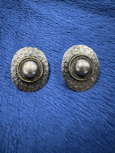 Vintage TC-144 Mexico Modernist Style Oval 925 Sterling