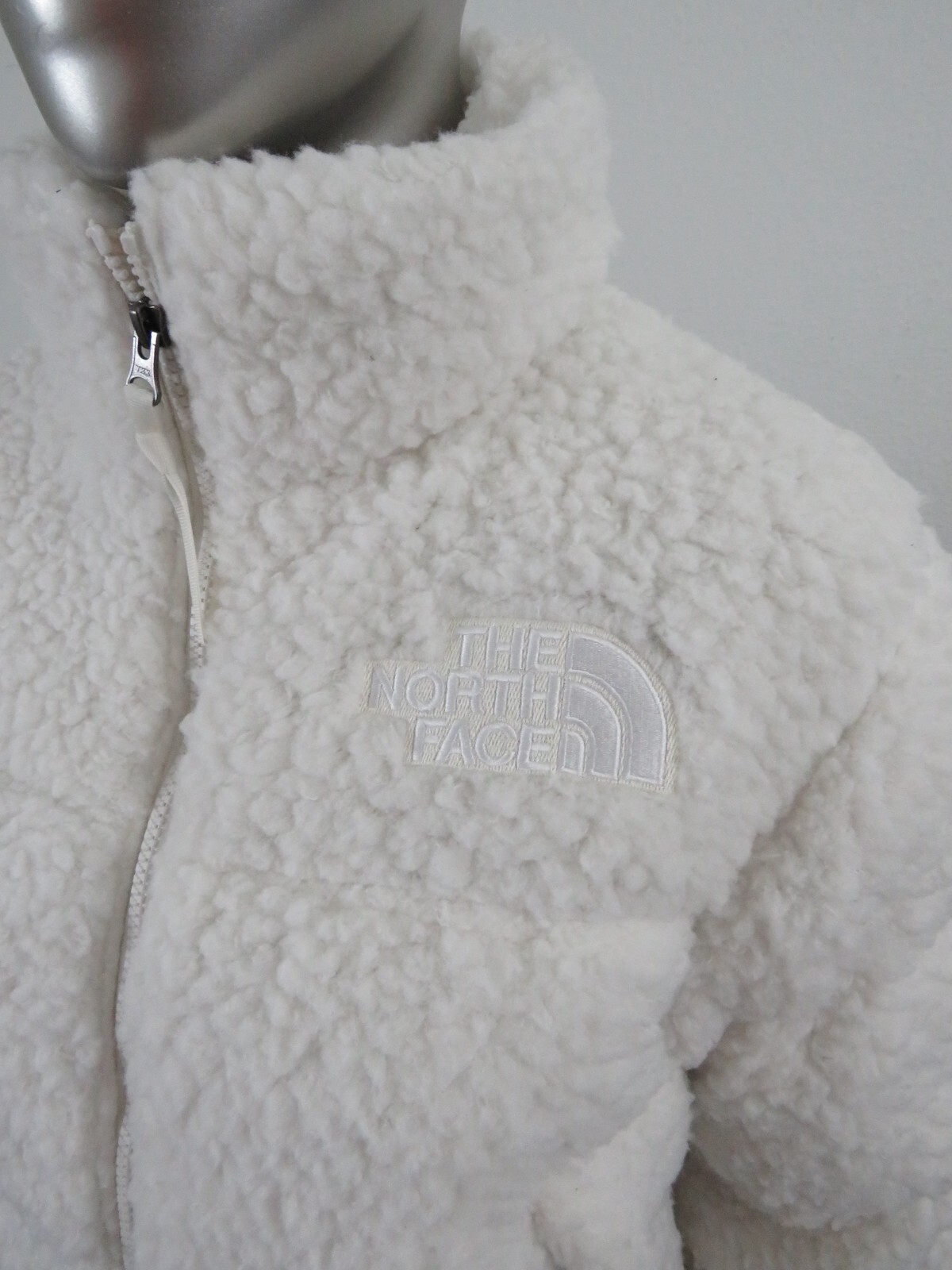 Pre-owned The North Face Womens  High Pile Sherpa Nuptse Short Crop 700-down Jacket White