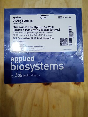 Applied Biosystems MicroAmp Fast Optical 96-Well Reaction Plate With Barcode...