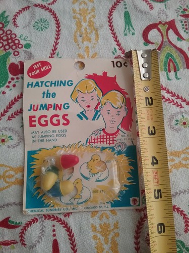 Vintage 1962 Chemical Sundries Hatching The Jumping Eggs Novelty Toy