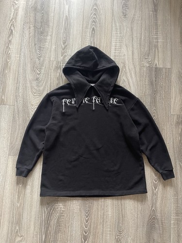 サイズM★SALE★メンズBALENCIAGA★FREEブラックフーディ ホワイト の ウィメンズ アウターウェア ジップアップ Hoodie