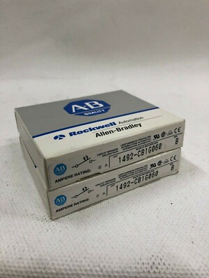 Allen-Bradley 1492-CB1G060 Amp Circuit Breakers LOT of 2