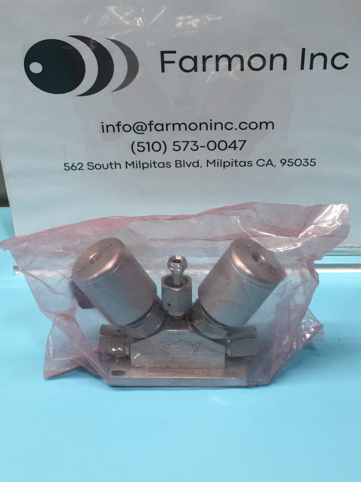 Nupro 6LV-D1V222P-AA STAINLESS STEEL DUAL BELLOWS VALVE, 148222