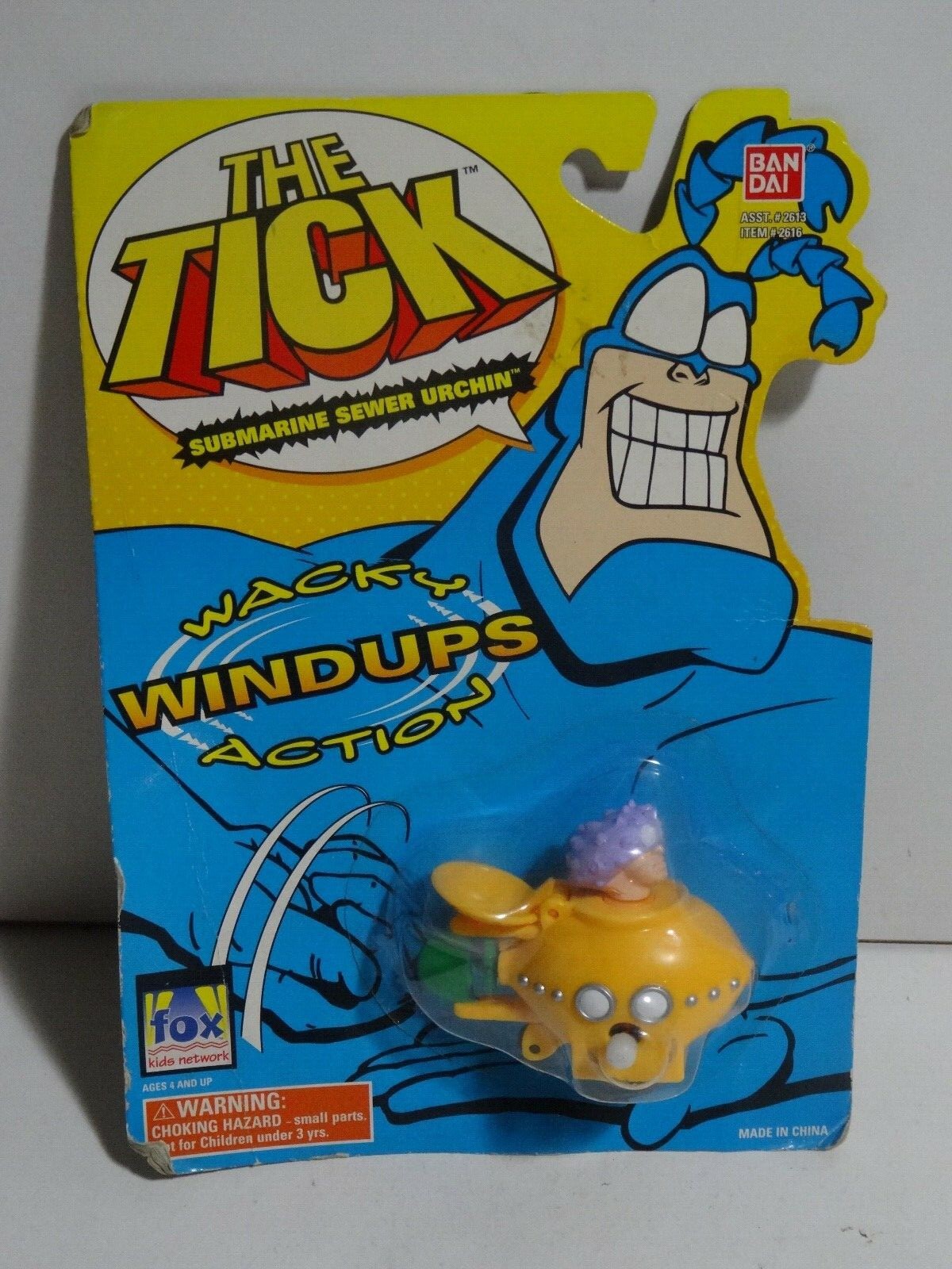 Vintage 1995 Bandai The Tick Wacky Windup Action Submarine