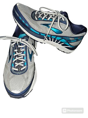 Brooks Women's Dyad 8 River Rock/Blue Running Shoe 8.5 Extra Wide 2E FLAT FOOT