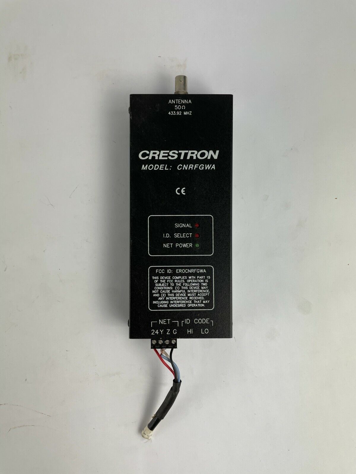 Crestron Electronics Antenna Model CNRFGWA 433.92 Mhz 50 ohms