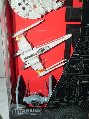 HASBRO STAR WARS FORCE AWAKENS BLACK SERIES TITANIUM 4 VEHICLE DIE CAST SET