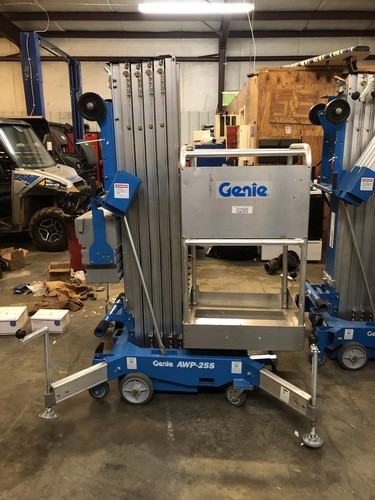 2017 GENIE AWP-25S DC POWERED VERTICAL MAST ONE MAN SCISSOR JLG AWP LIFT