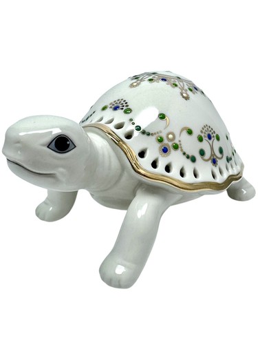 Vintage Jewels Of Light Lenox Turtle Green And Blue Gold