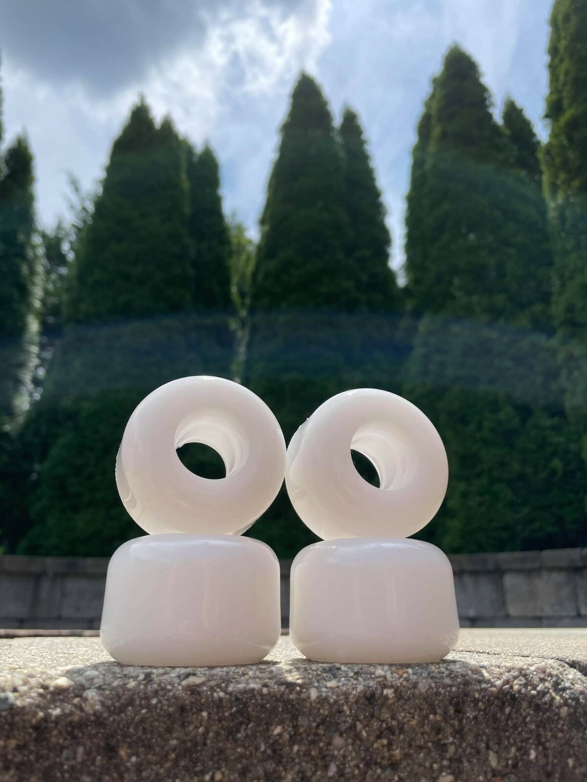 54mm 87a Skateboard Wheels Flat Spot Resistant High Quality Urethane White New