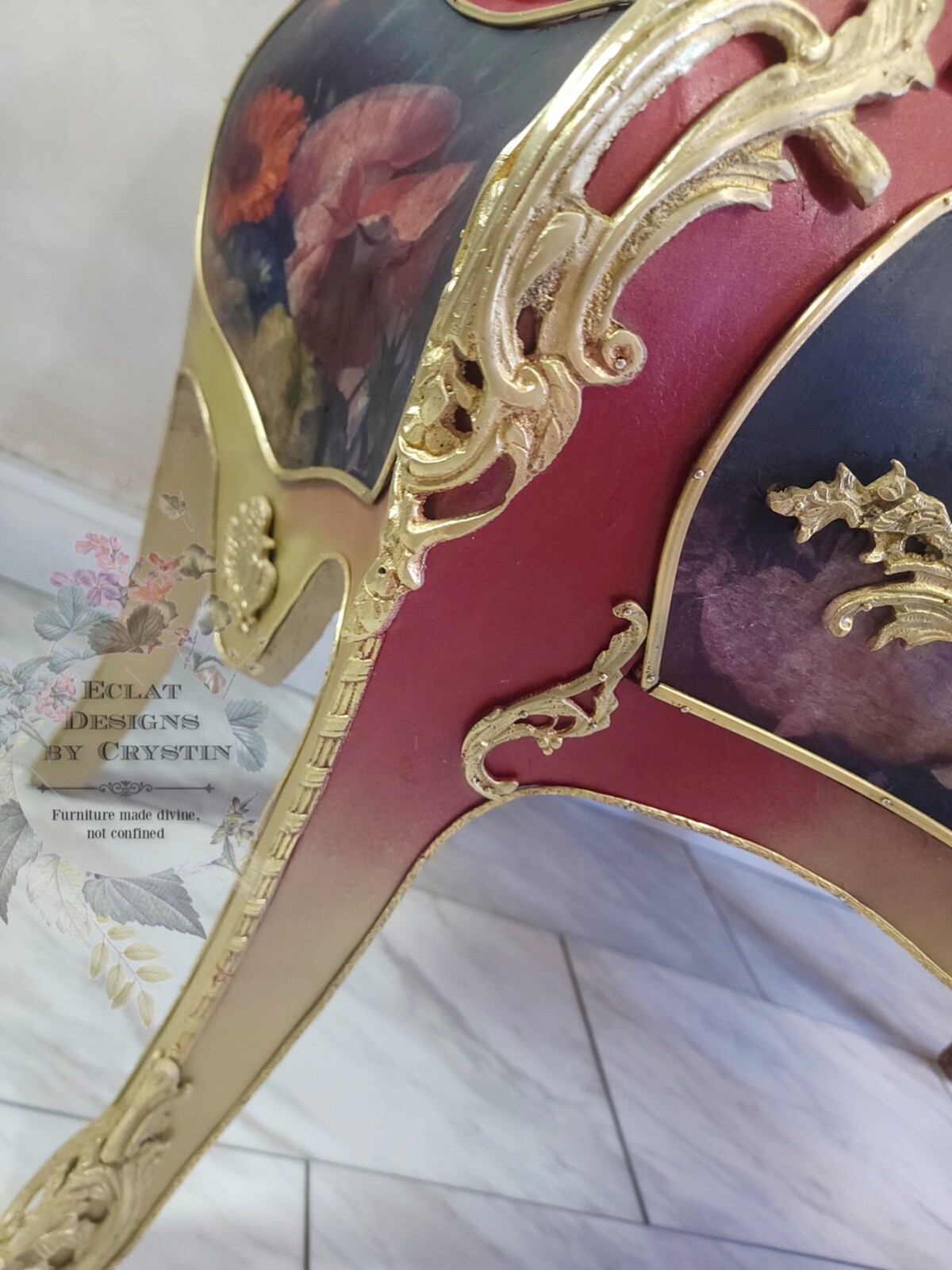 Antique Italian Rococo, Bombe Commode, Chest of Drawers