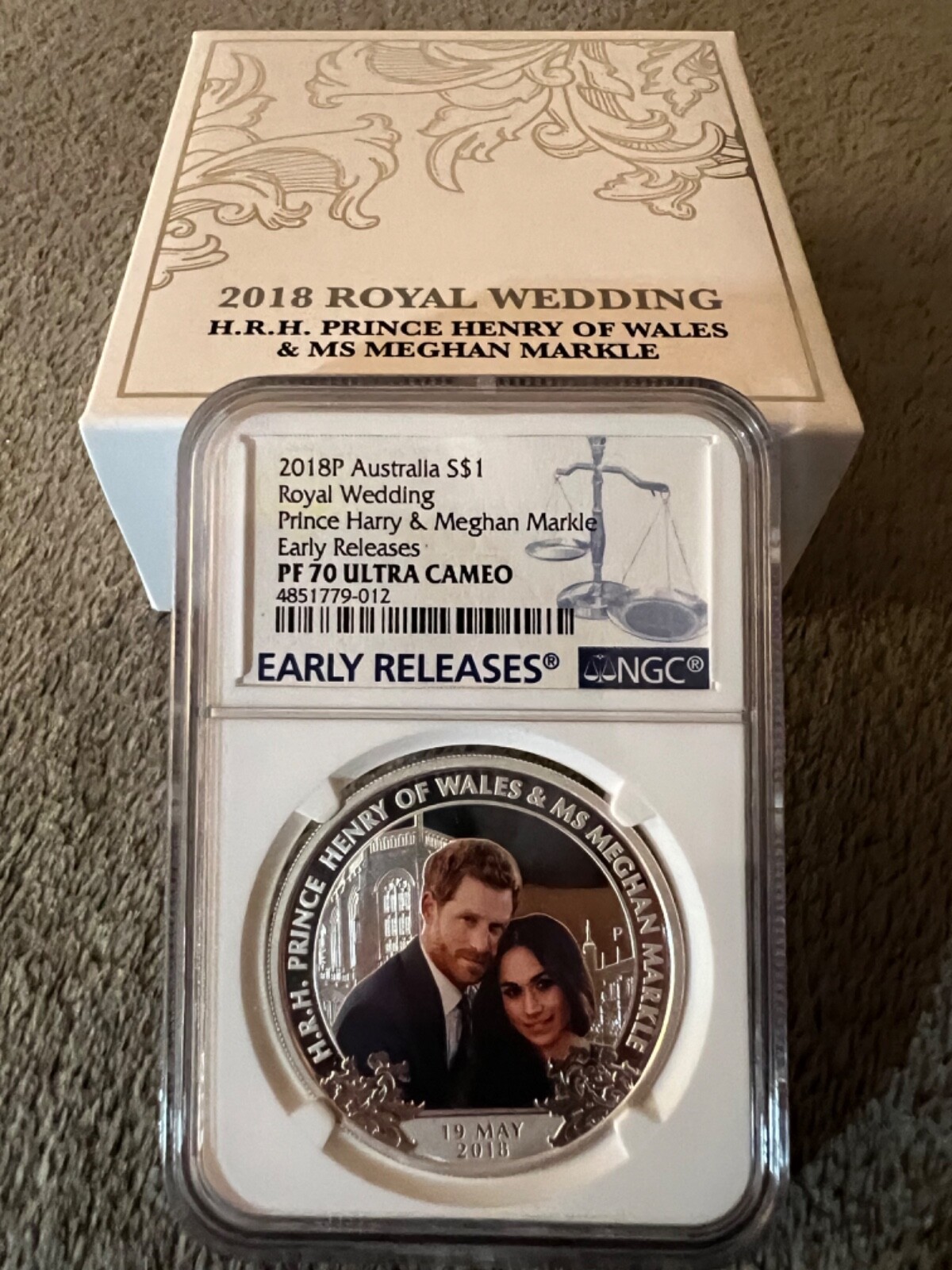 2018 ヘンリー王子＆メーガンマークル妃 1クラウン銀貨 NGC PF70UC $_57.JPG?set_id=880000500F