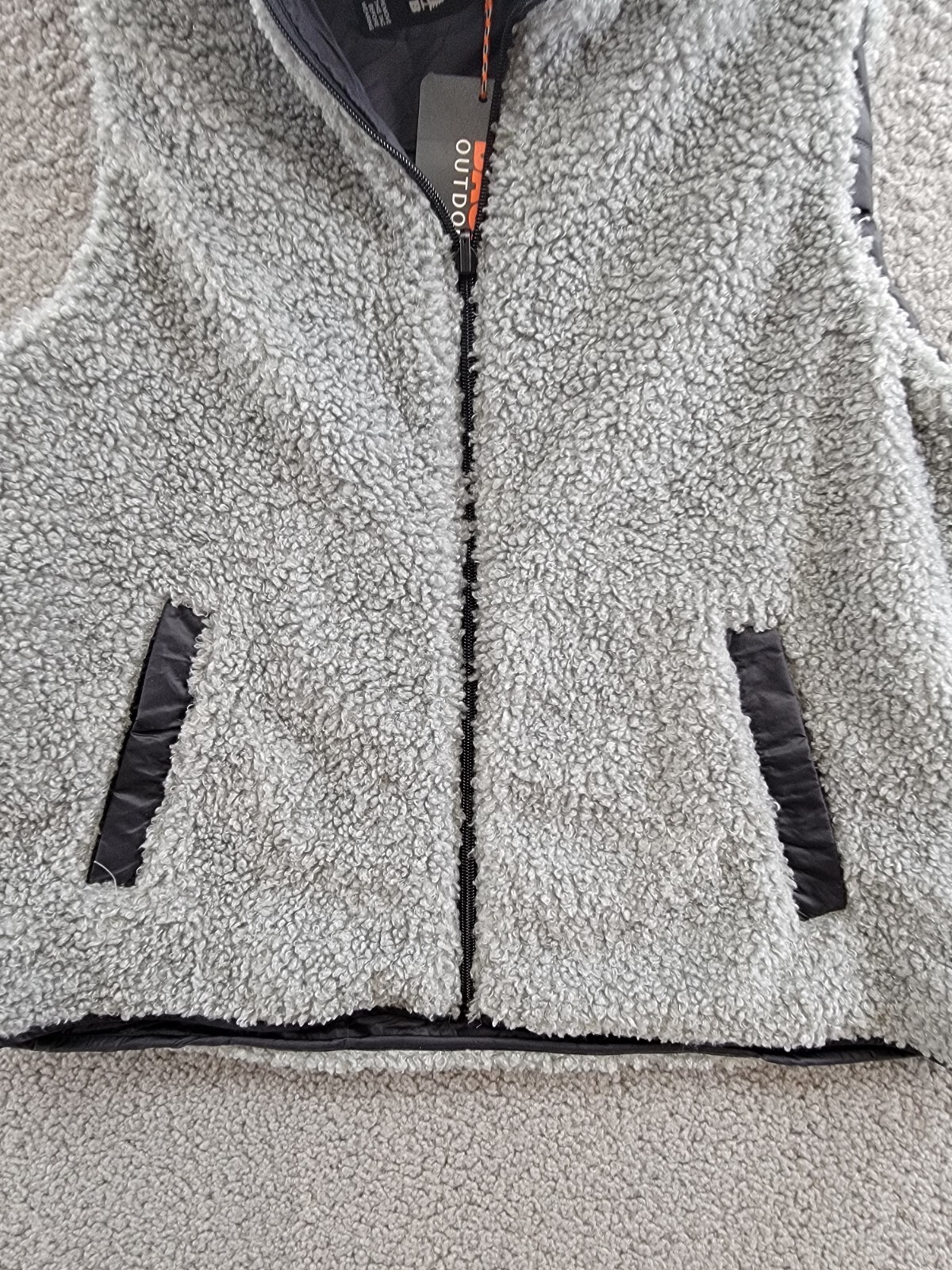 BASS OUTDOOR Reversible Zip-Front Vest Women's M Gray/Black Pockets Sleeveless - Picture 8 of 16