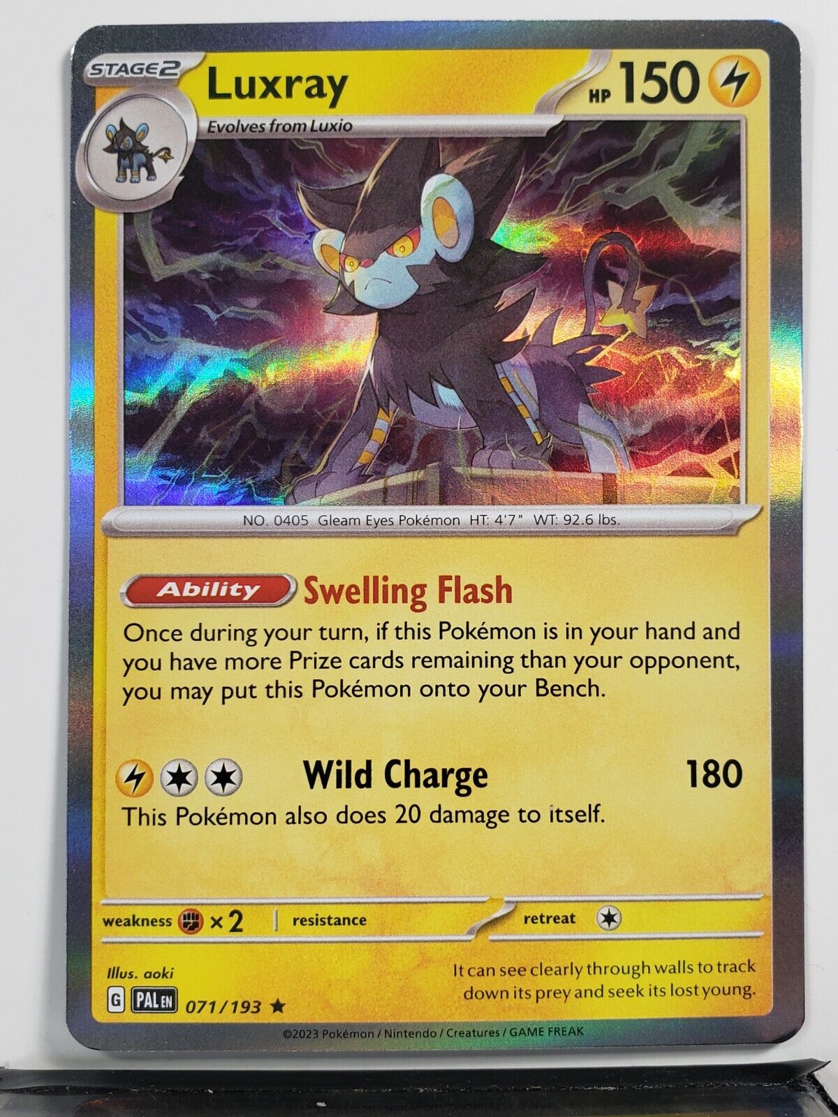 HOLO Luxray 071/193 NM / M - Paldea Evolved Scarlet Violet HOLO Luxray 071/193 NM / M - Paldea Evolved Scarlet Violet