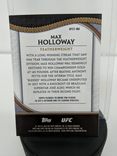 Max Holloway UFC Topps Chrome Lot Of 2 Cards Tier one Museum Collection