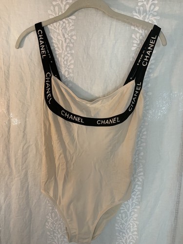 Authentic Chanel 1995P Vintage bathing swimming suit 40 Rare!!! read