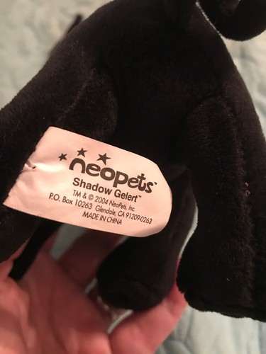 Neopets Shadow Gelert Plushie Stuffed Animal 7” (2004, Tags)