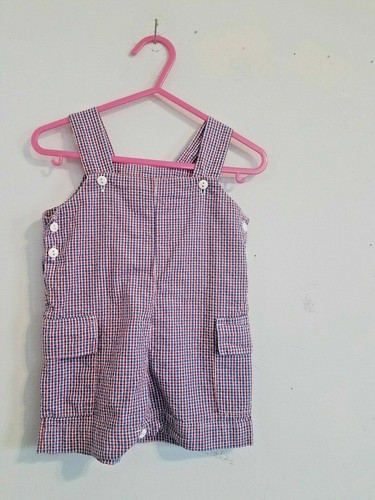 Strasburg Boy Sleeveless Checkered Romper size 24m