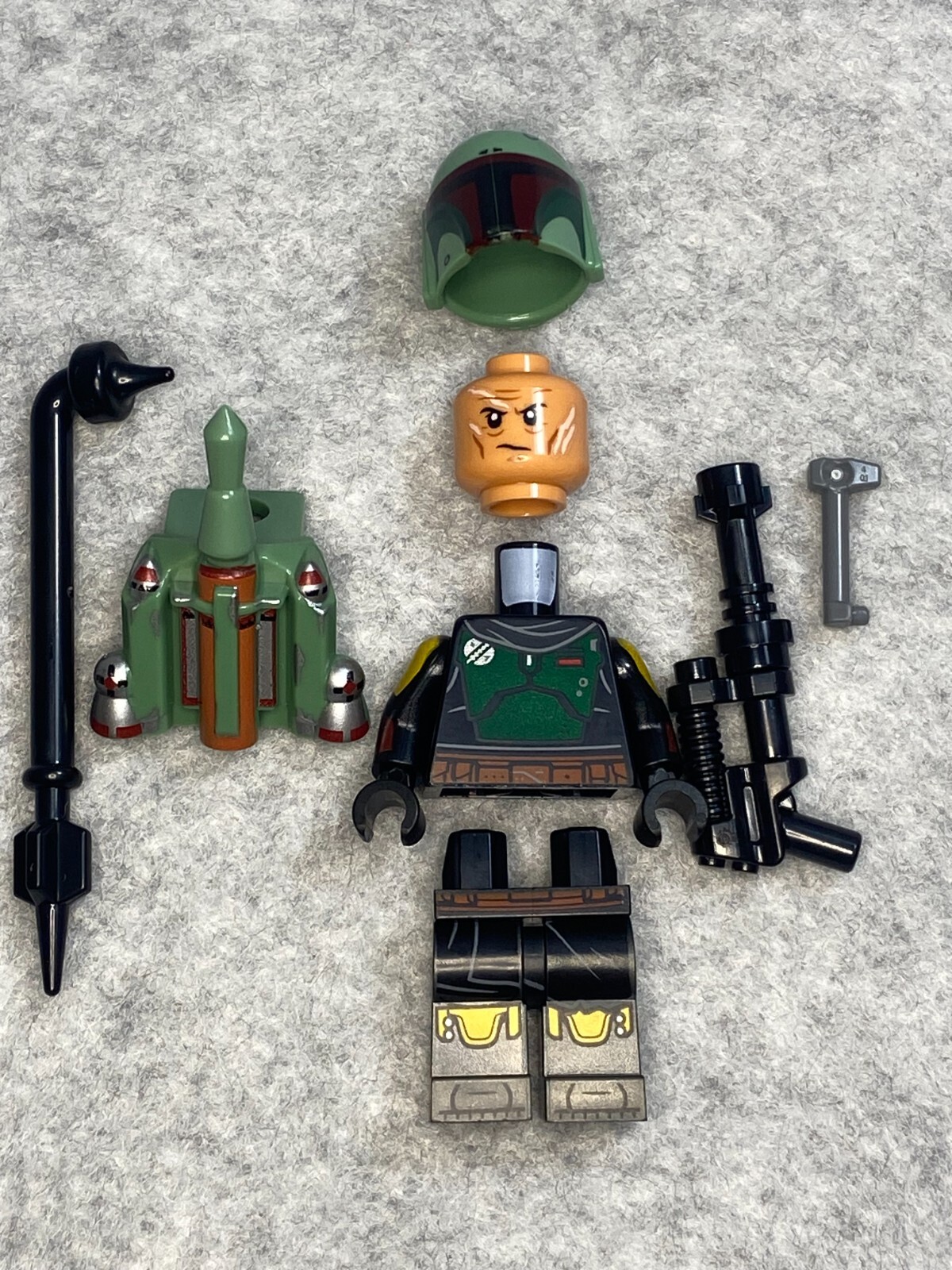 LEGO Star Wars Boba Fett w/ custom Jetpack, Gaffi Stick, Mandalorian 75312  75326 | eBay