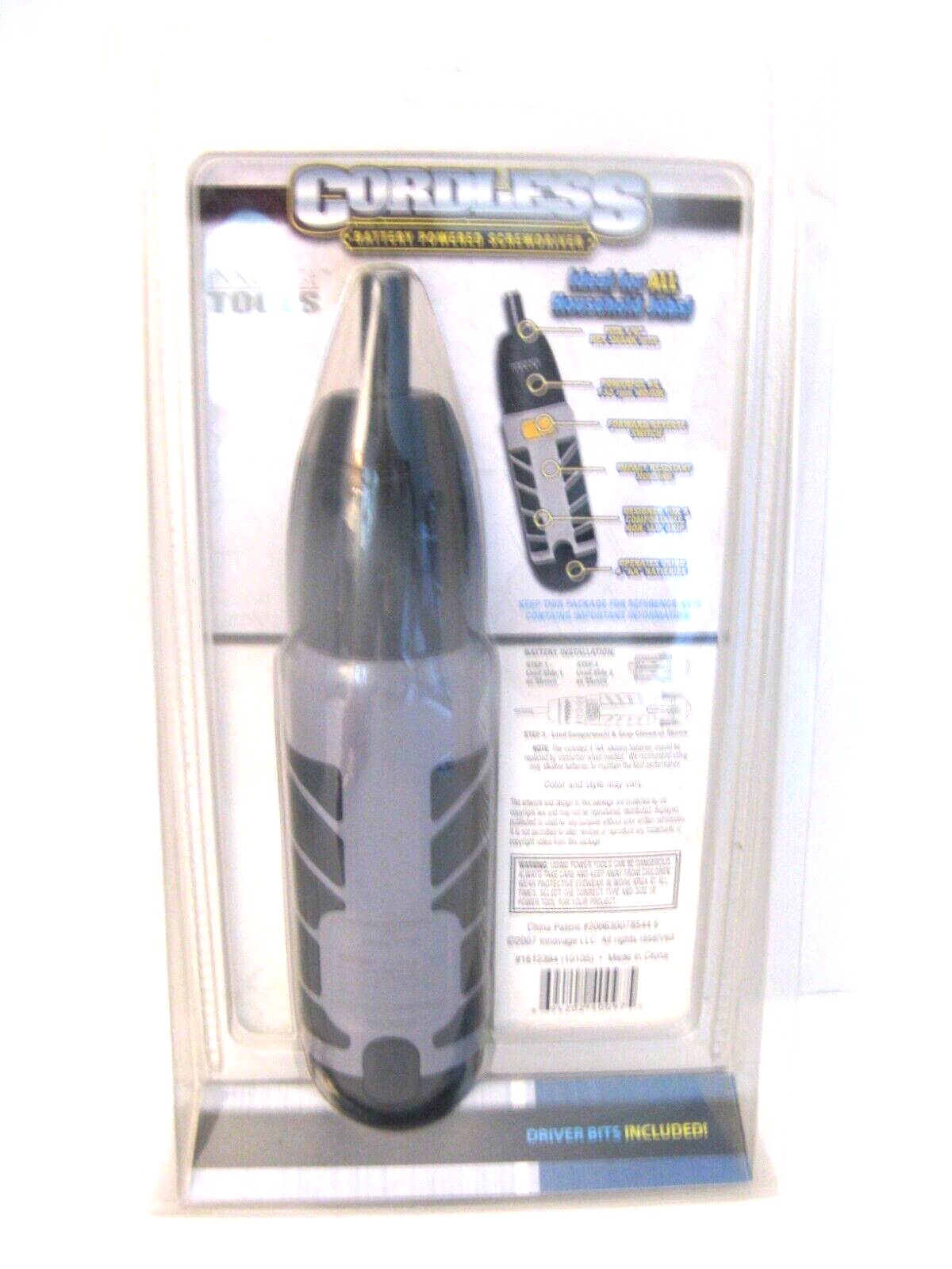 Innovage Tools Cordless Battery Powered Screwdriver NOS