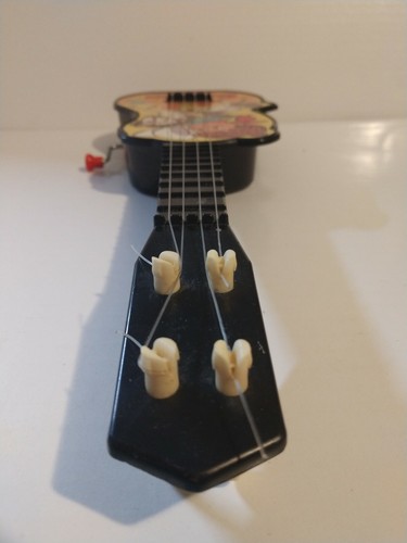 VINTAGE 1970 Mattel Music Maker Toys COWBOY Guitar Toy WORKS complete rare black