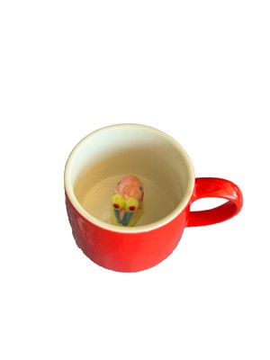 SpongeBob Red Coffee Mug with Gary the Snail Inside Novelty Cup Cartoons Gift