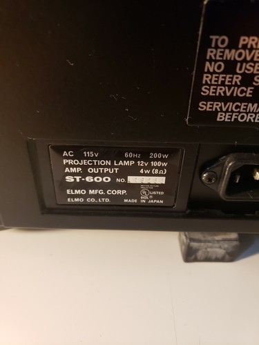 ELMO ST-800 SOUND FILM PROJECTOR FOR PARTS OR REPAIR, AS-IS