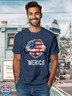 CQF American Flag Shirts for Men USA 4th of July T-Shirt Memorial Day Patriotic Tee Tops