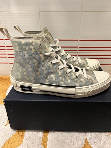 Men 46 US 13 Dior B23 High Top Oblique Pixel Sneakers Blue