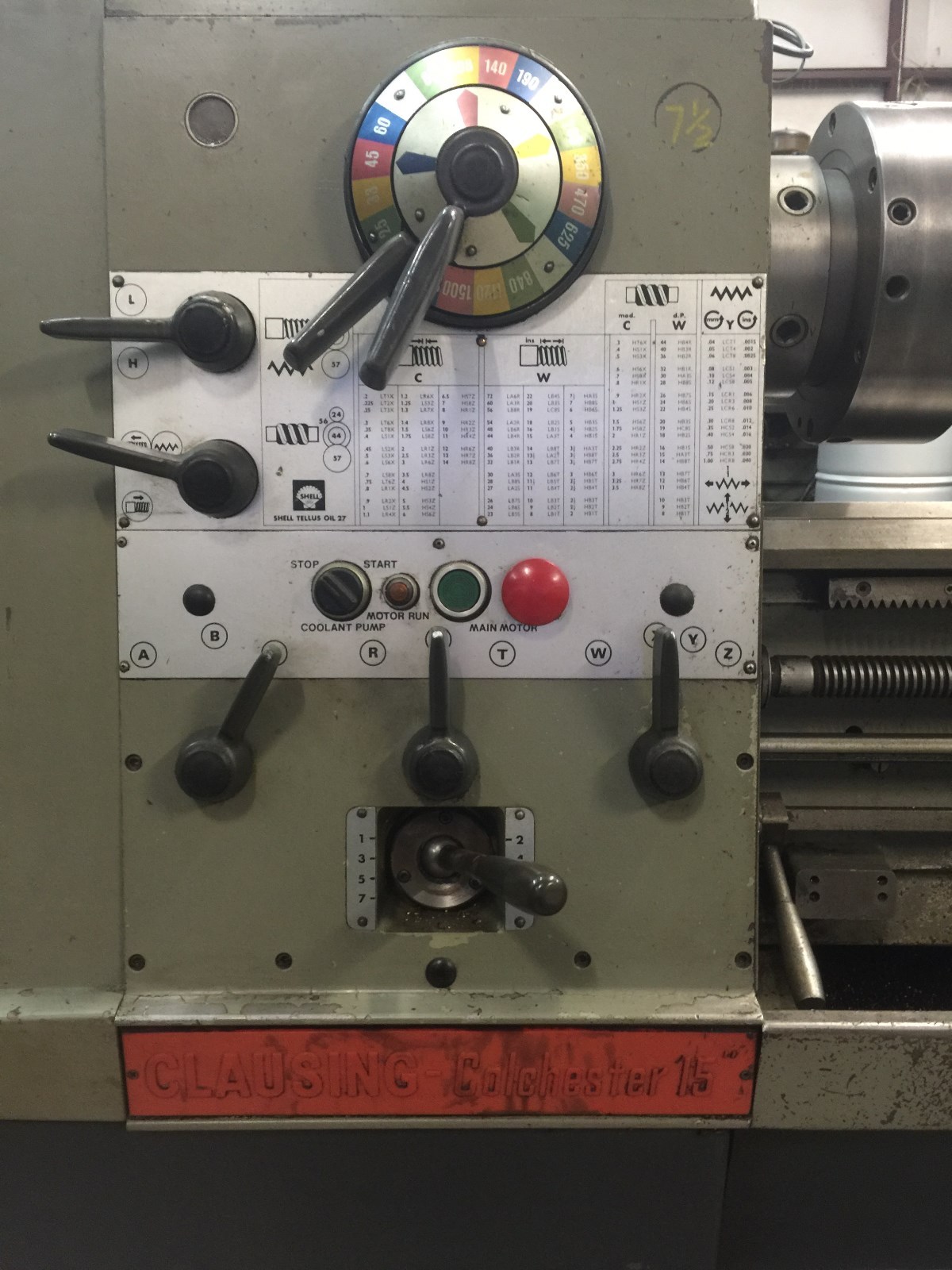 Clausing Colchester Model 15, 15