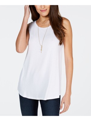 

STYLE - COMPANY Женская белая майка без рукавов с круглым вырезом, Белый
