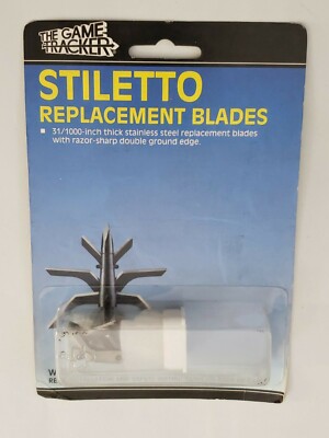 The Game Tracker Stiletto 100 Grain Replacement Broadhead Blades 