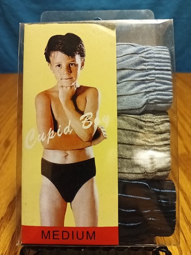 Boys Multi Color Fashion Briefs MED Set of 3 (blue,grey,navy