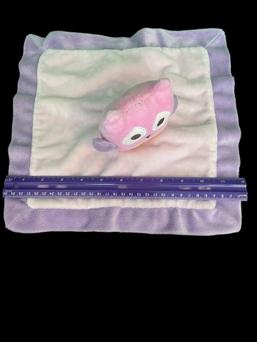 BananaFish Pink and Purple Plush Owl Baby Security Blanket Soft Lovey