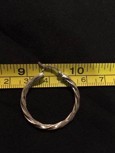 Sterling Silver Twisted Hoop Earrings