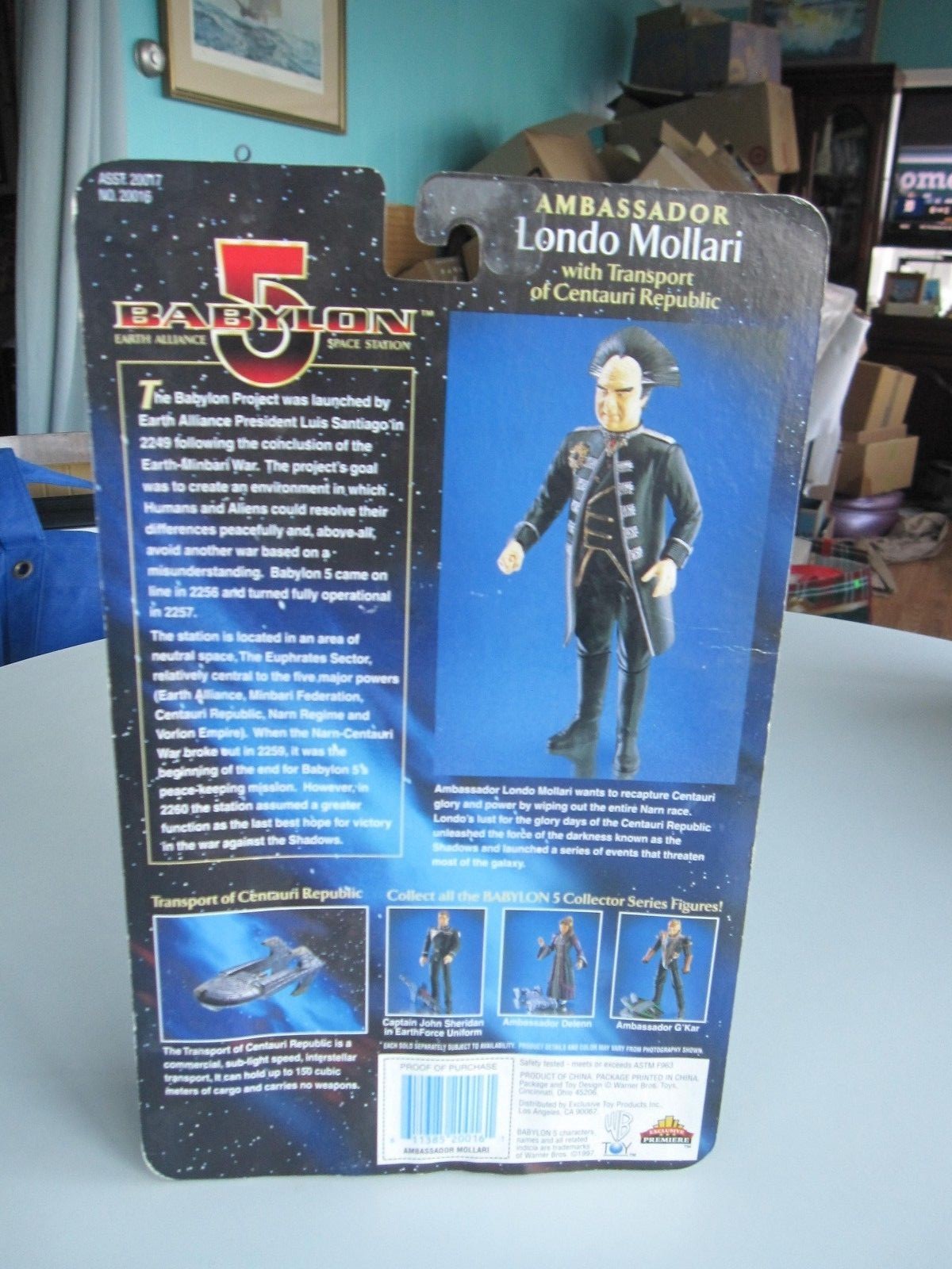 '97 WB & Exclusive Toy Babylon 5 Earth Alliance Space Station Londo Mollari MOC