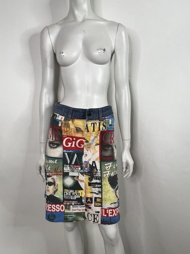 Vtg DOLCE & GABBANA D&G MAGAZINE PRINT SKIRT 40 S | eBay
