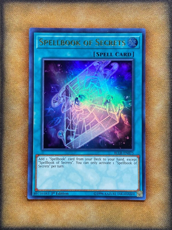 yugioh cards that let you search your deck for spells BLLR-EN075 Spellbook of Secrets Ultra Rare 1st Edition Mint YuGiOh Card