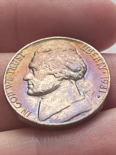 1981 P Jefferson Nickel Actual Coin Beautiful One-of-a-kind