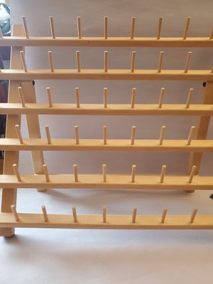 60 Spool Wooden Thread Holder Sewing and Embroidery Thread Rack  - June Taylor