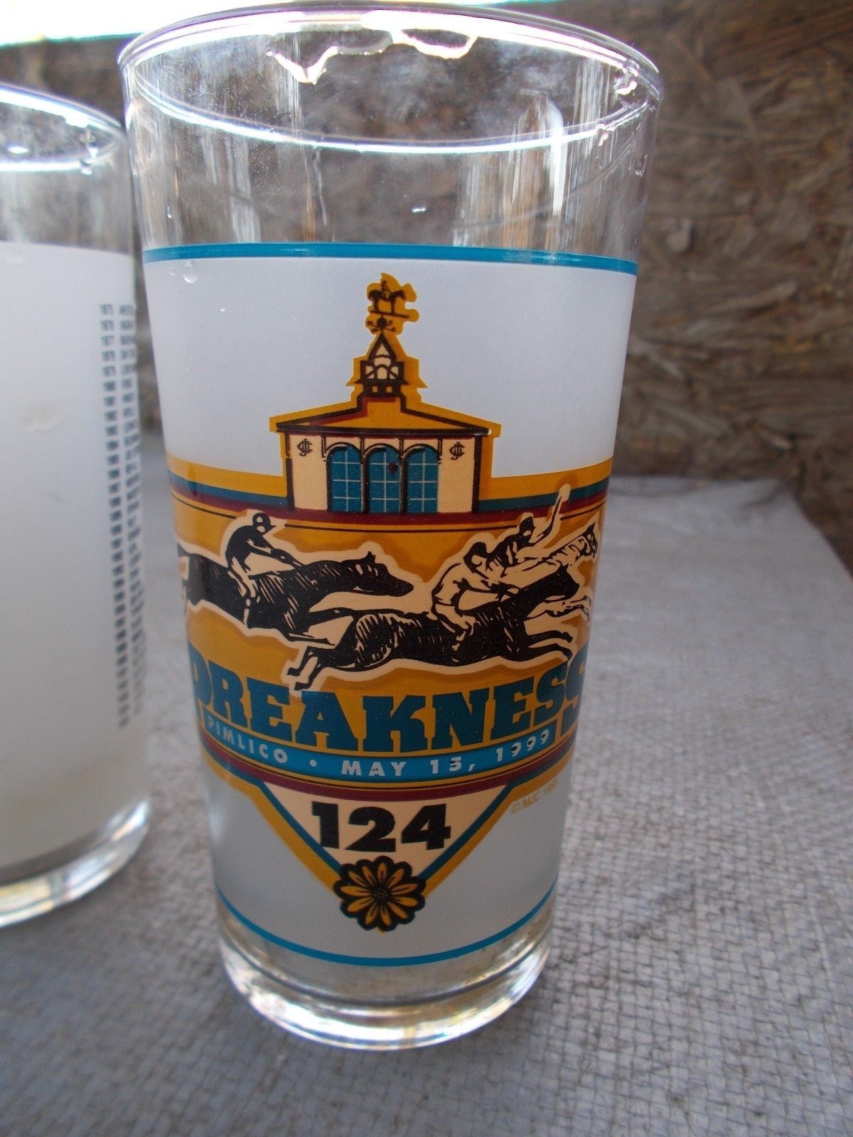 1990 Kentucky Derby & 1999 Preakness/Pimlico Souvenir Drinking Glasses