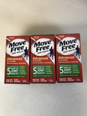 Schiff Move Free Advanced MSM Joint Support Supplement 120 Count 3 Pack 04/2023