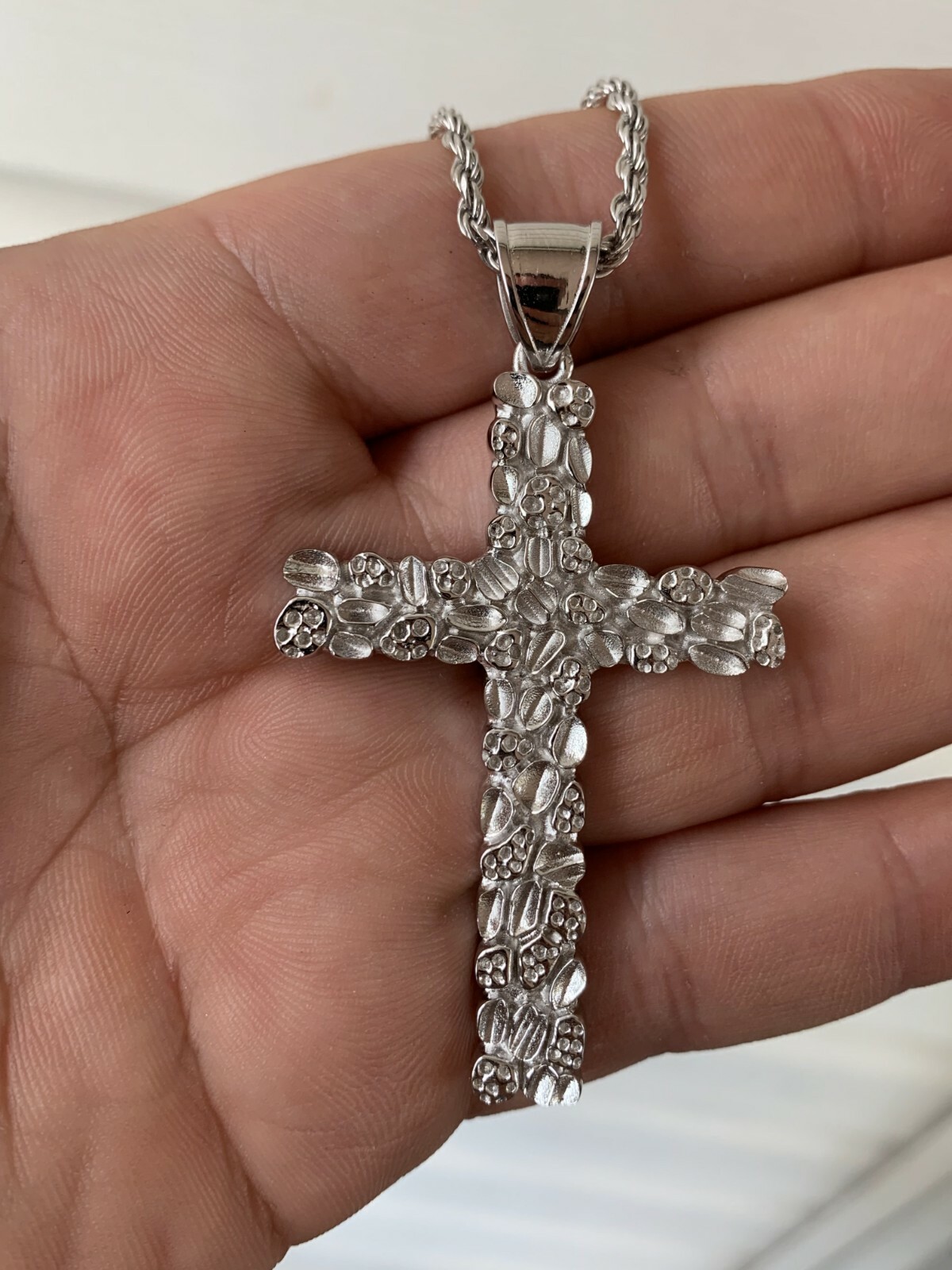 Big 925 Sterling Silver Crucifix Pendant